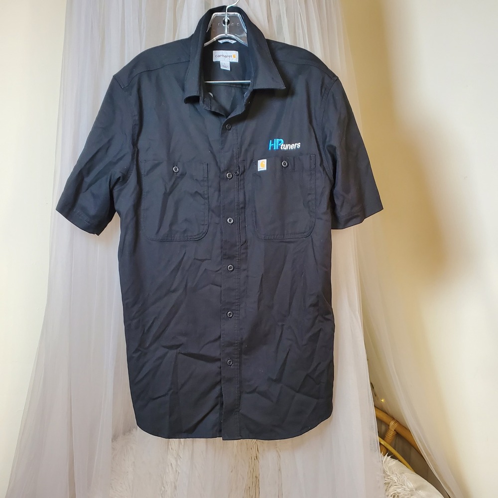 Y2K Carhartt Mechanics Garage Shirt Grunge Retro Bikercore Black Size L Men